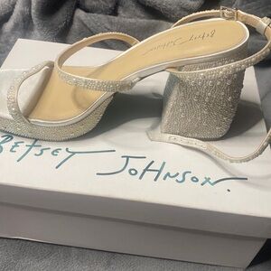 Size 9 1/2 pearl white Betsey Johnson Shoe